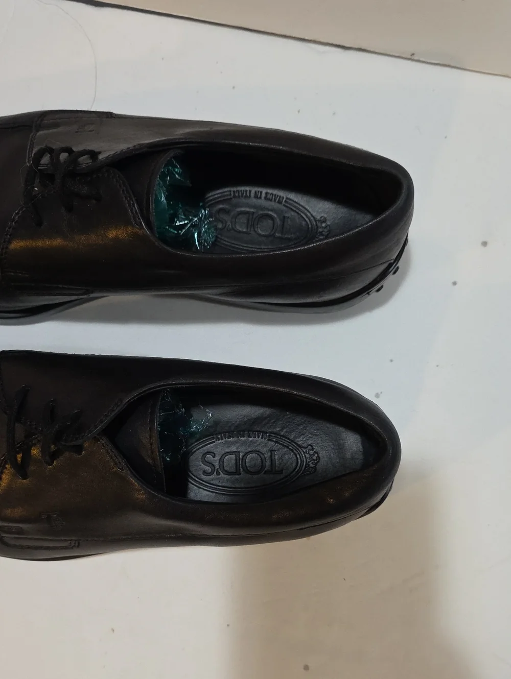 Tod's Men's Dress Shoes size 7.5 black leather mens lace up dress shoes italy